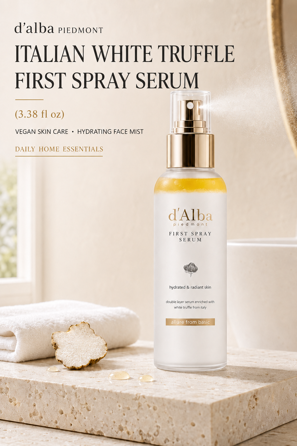 d'alba Piedmont Italian White Truffle First Spray Serum (3.38 fl oz)
