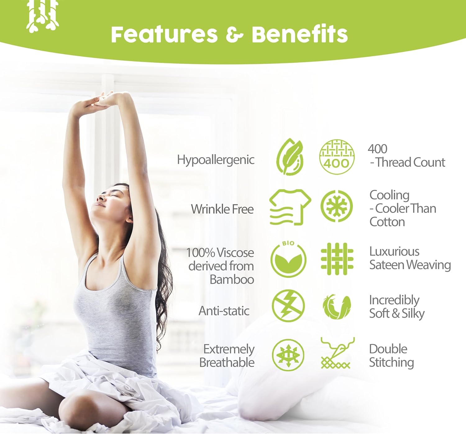 California King Sheet Sets - 100% Pure Viscose Derived from Bamboo Sheets California King Size - Super Soft Viscose Cooling Sheets for Hot Sleepers - up to 16’’ Deep Pocket (S Gray)